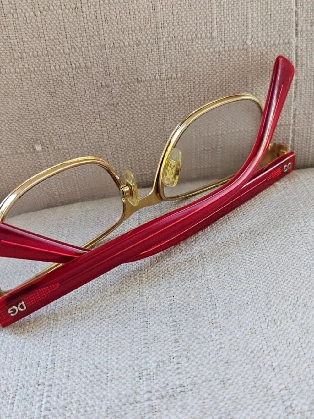 Dolce&Gabbana Women Eyeglasses Frame DG1273 53[]16 140 Red/Gold Tone Glasses